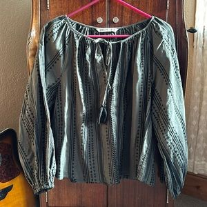 New. Never worn. Zara green poet’s blouse